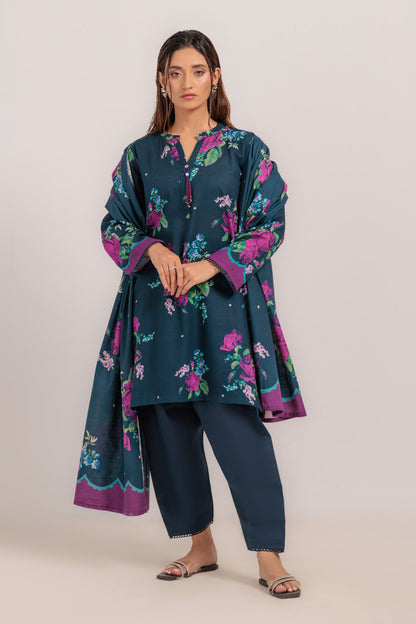Bonanza Satrangi | D Blue Khaddar 3 Piece (WS2243P31) 10 Blue