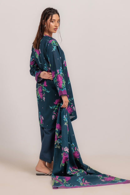 Bonanza Satrangi | D Blue Khaddar 3 Piece (WS2243P31) 16 Blue