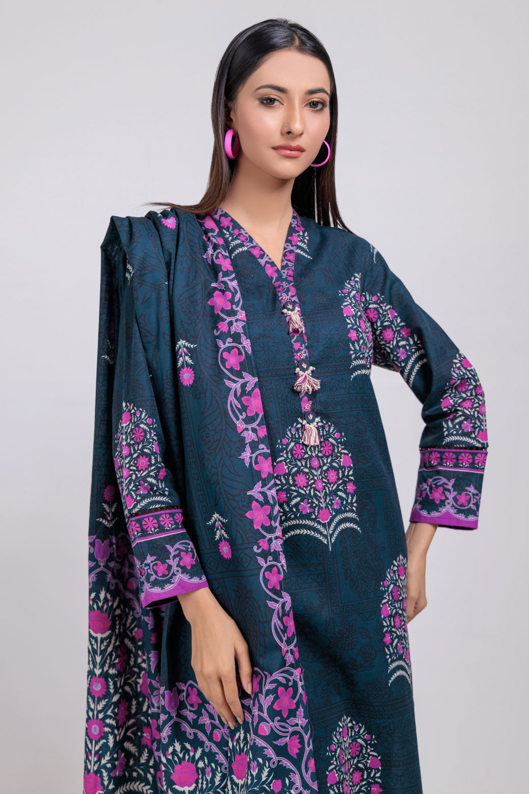 Bonanza Satrangi | N Blue Khaddar 3 Piece (WS2243P33) 10 Blue