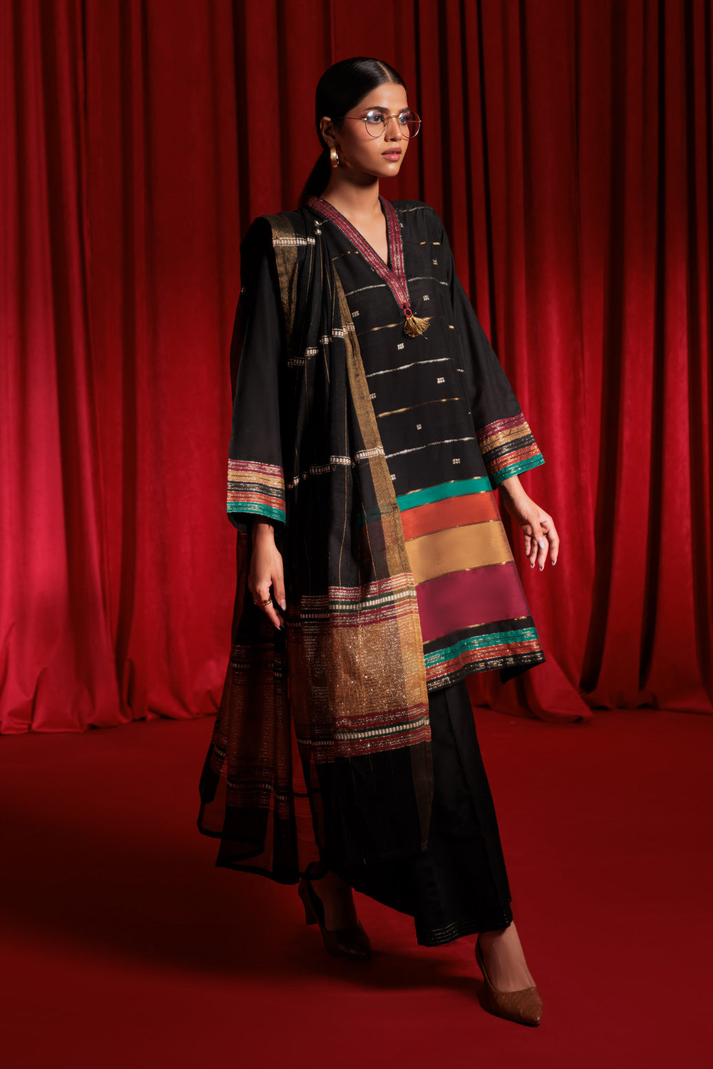 Bonanza Satrangi | Black Yarn 3 Piece (WS5243P01) 8 Black