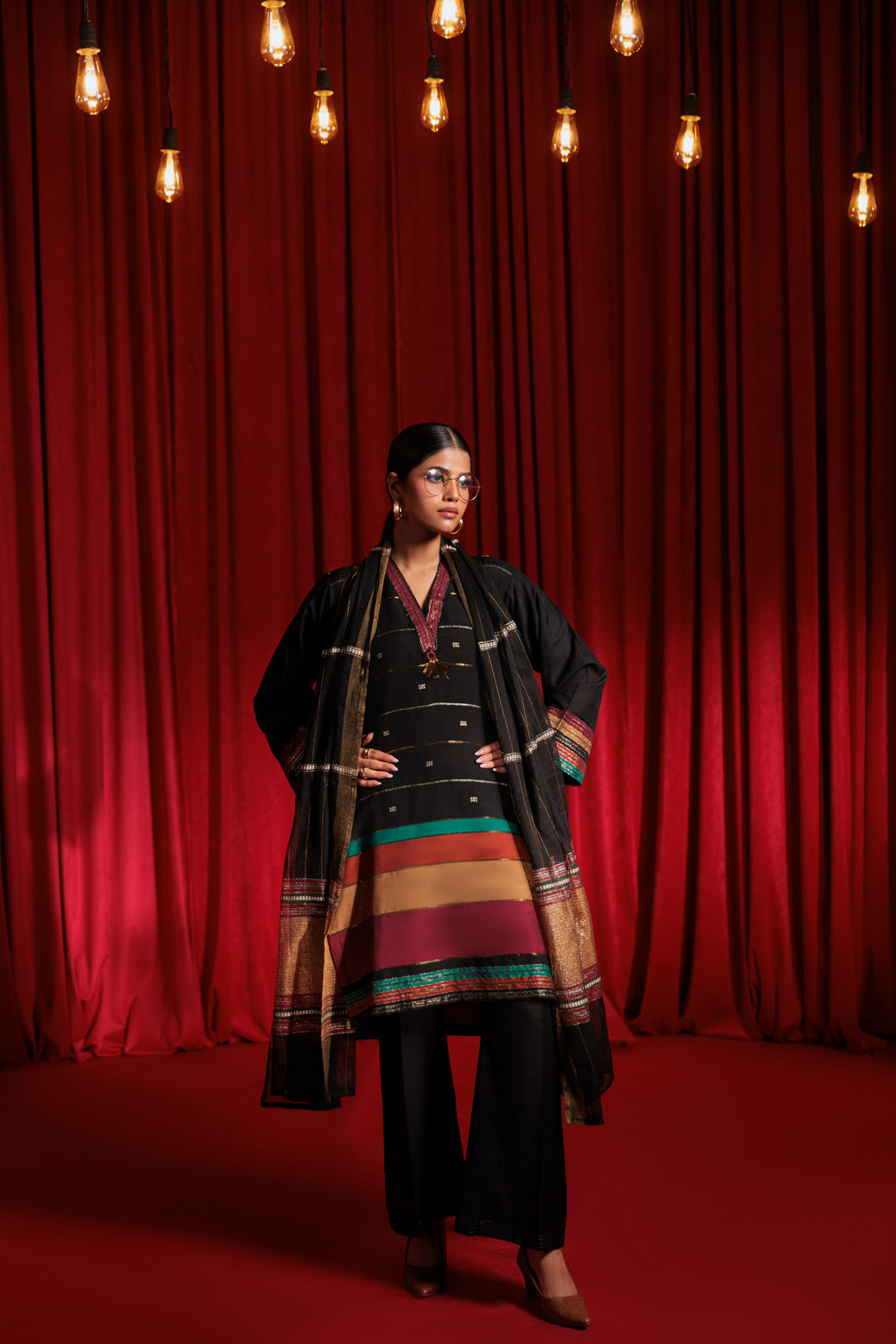 Bonanza Satrangi | Black Yarn 3 Piece (WS5243P01) 12 Black