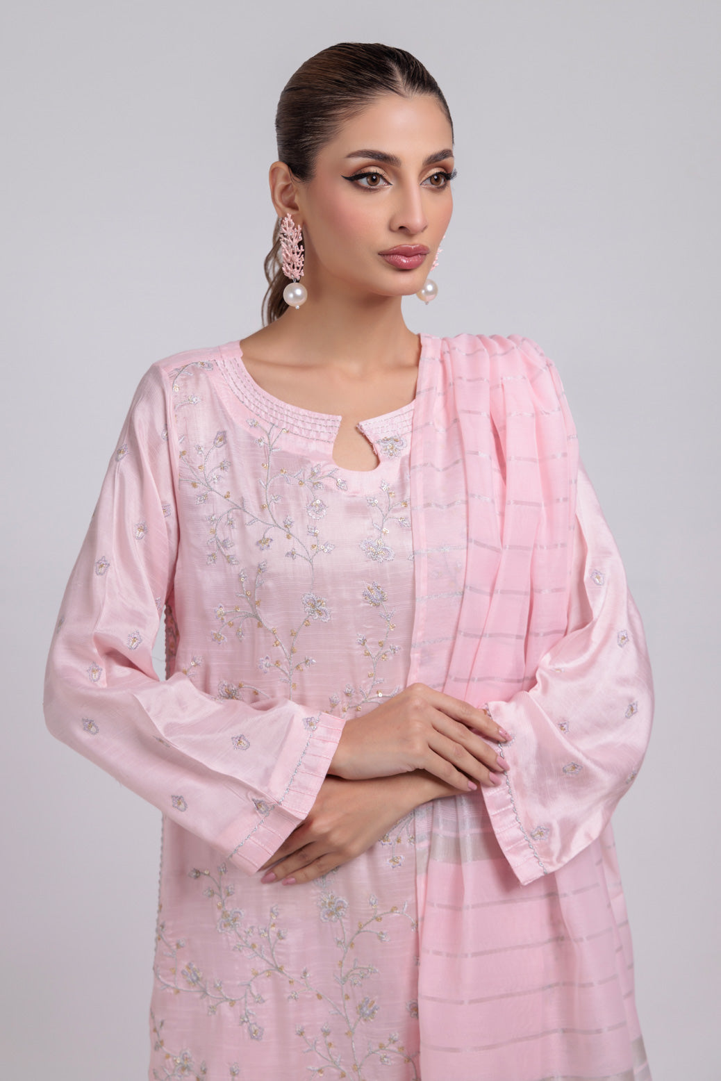 Bonanza Satrangi | Pink Silk 3 Piece (WS5243P08) 12 Pink