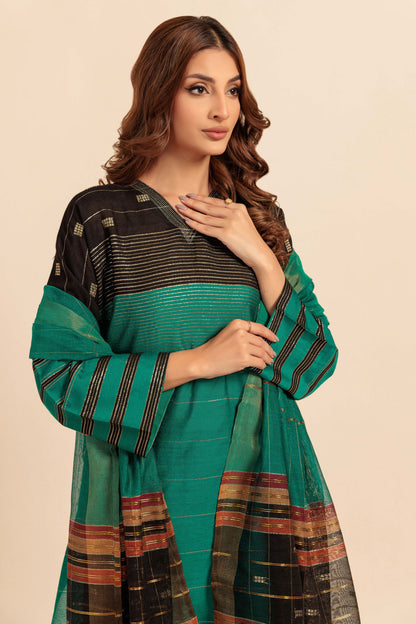 Bonanza Satrangi | Green Khaddi 3 Piece (WS5243P12) 14 Green
