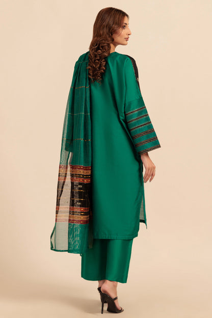 Bonanza Satrangi | Green Khaddi 3 Piece (WS5243P12) 16 Green