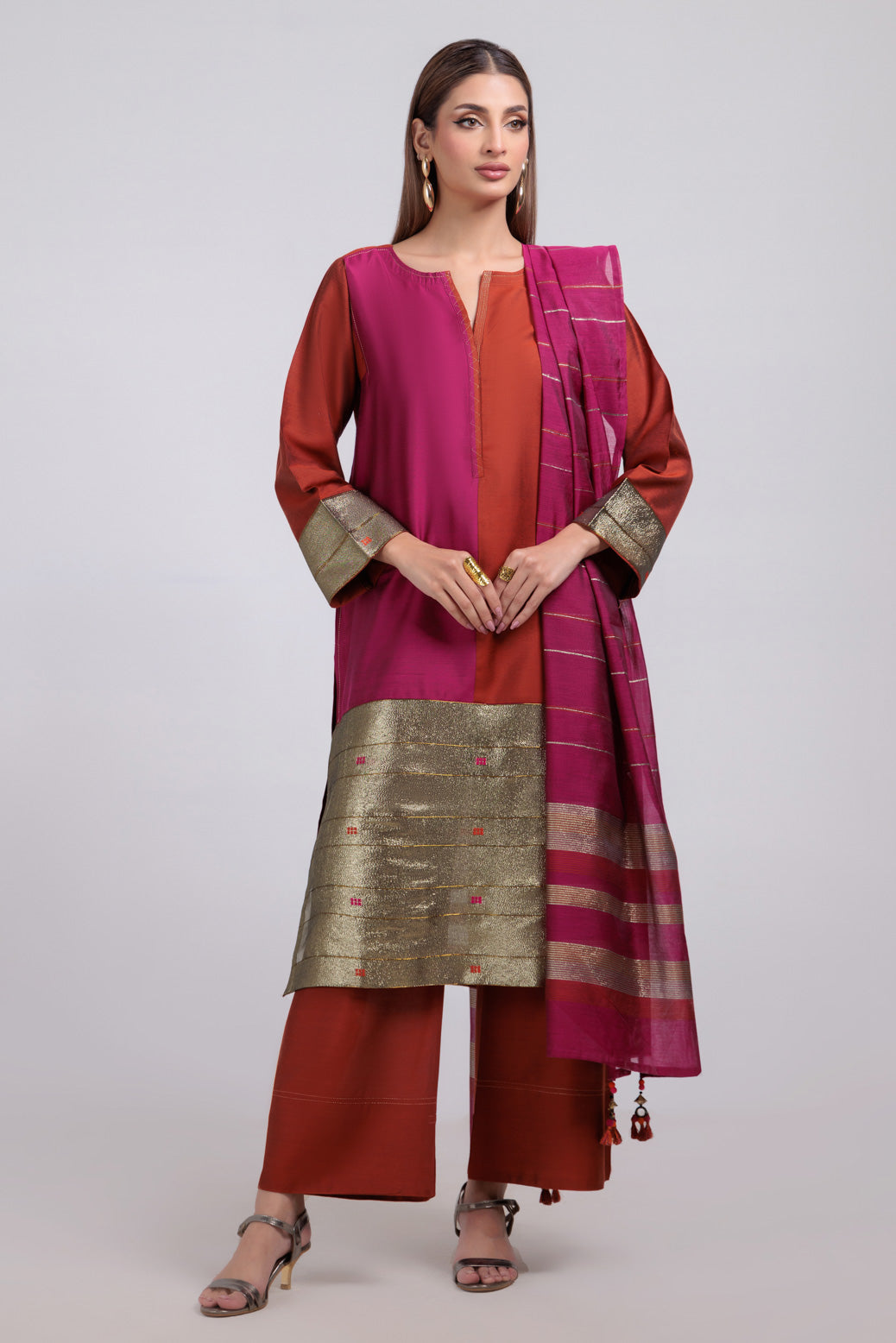 Bonanza Satrangi | Rust Yarn 3 Piece (WS5243P15) 14 Rust