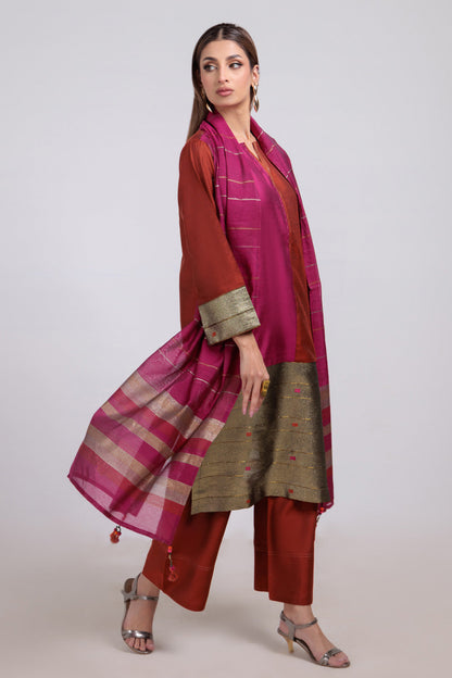Bonanza Satrangi | Rust Yarn 3 Piece (WS5243P15) 8 Rust