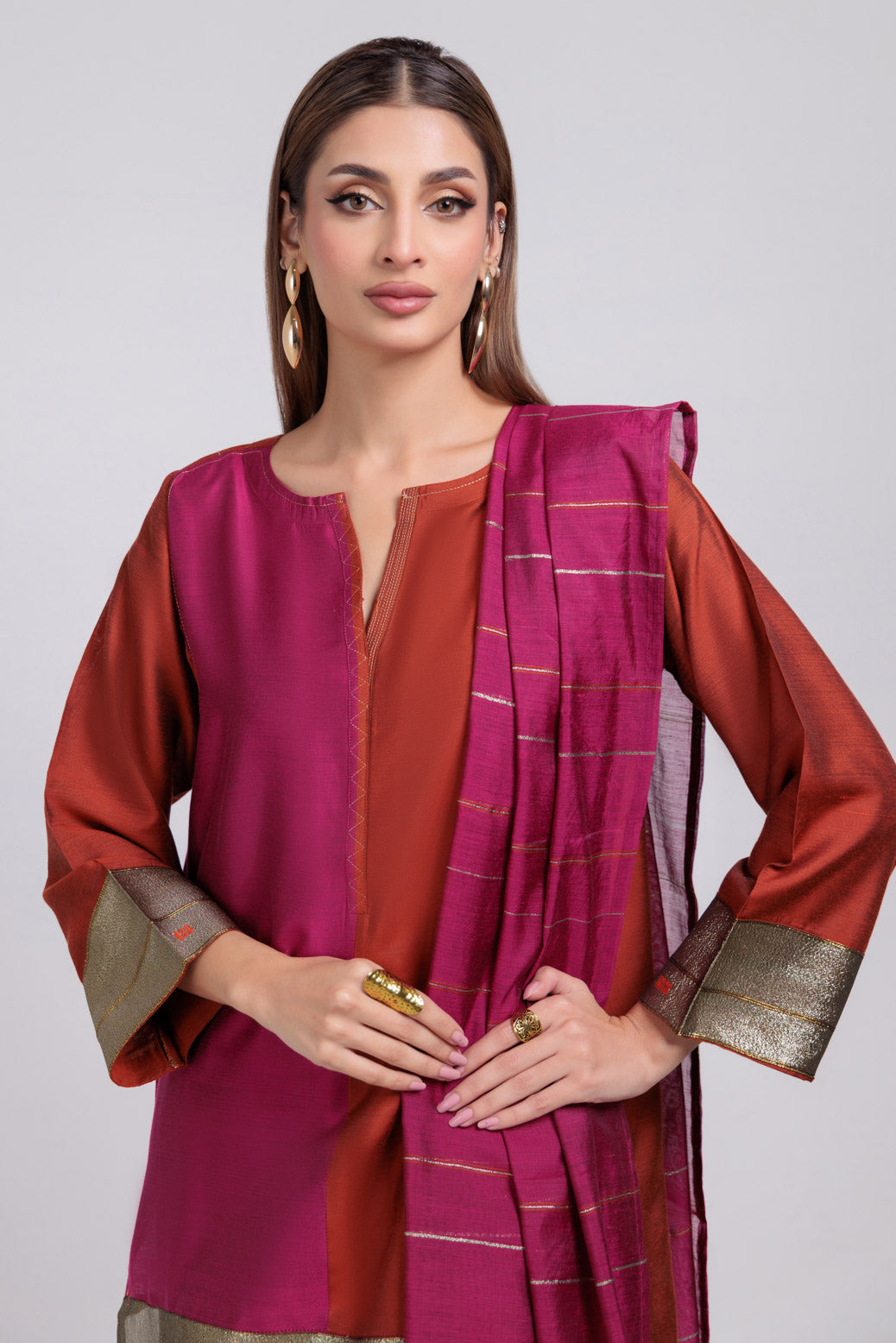 Bonanza Satrangi | Rust Yarn 3 Piece (WS5243P15) 10 Rust