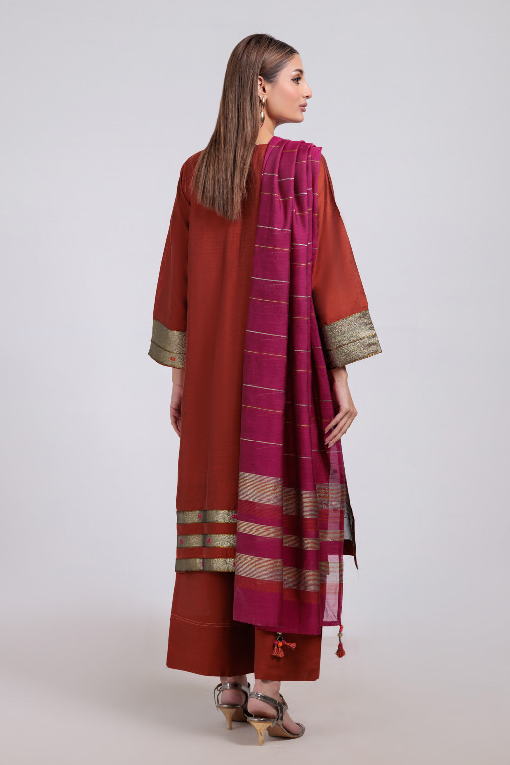 Bonanza Satrangi | Rust Yarn 3 Piece (WS5243P15) 16 Rust