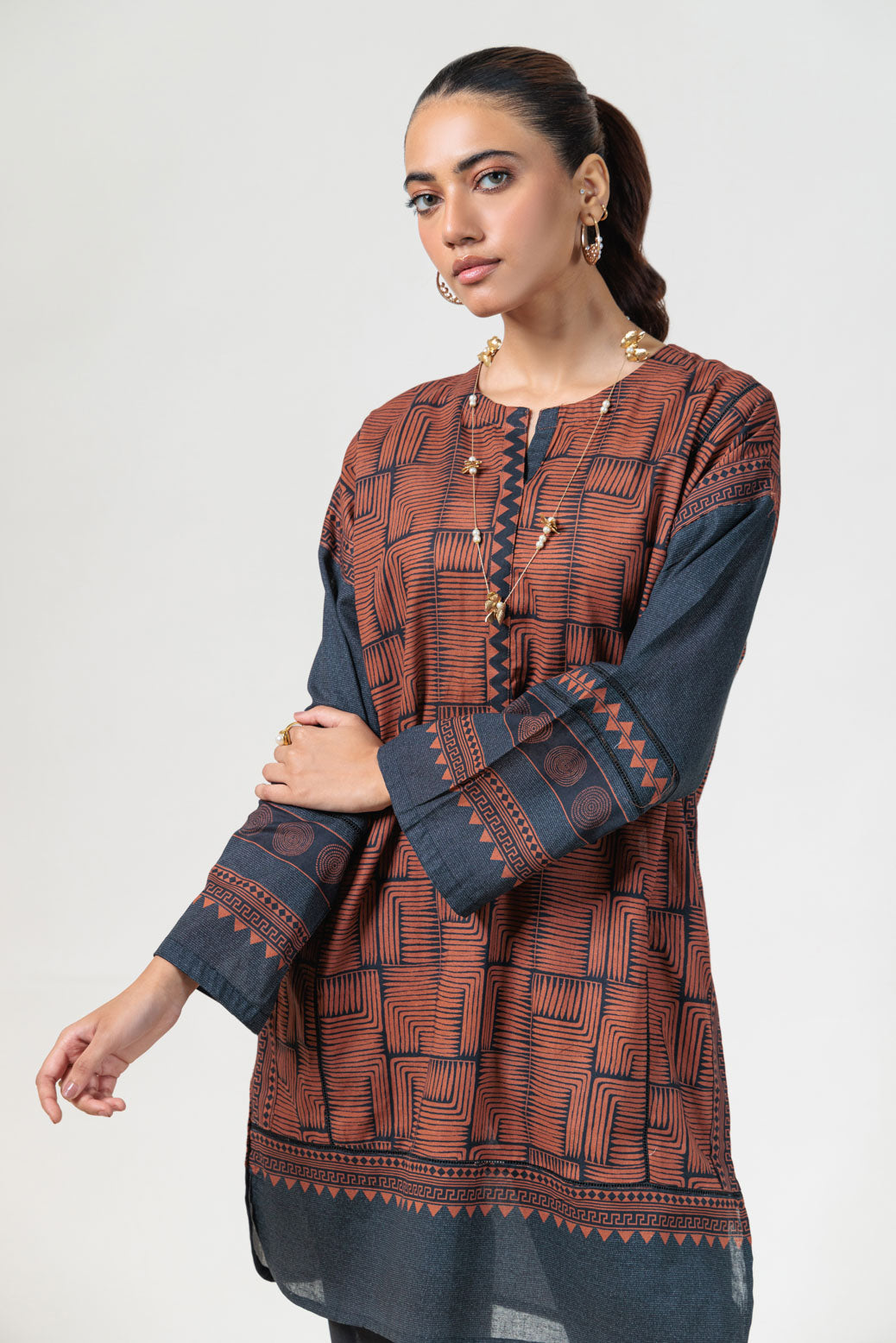 Bonanza Satrangi | Brown Khaddar 2 Piece (WS6242P07) 14 Brown