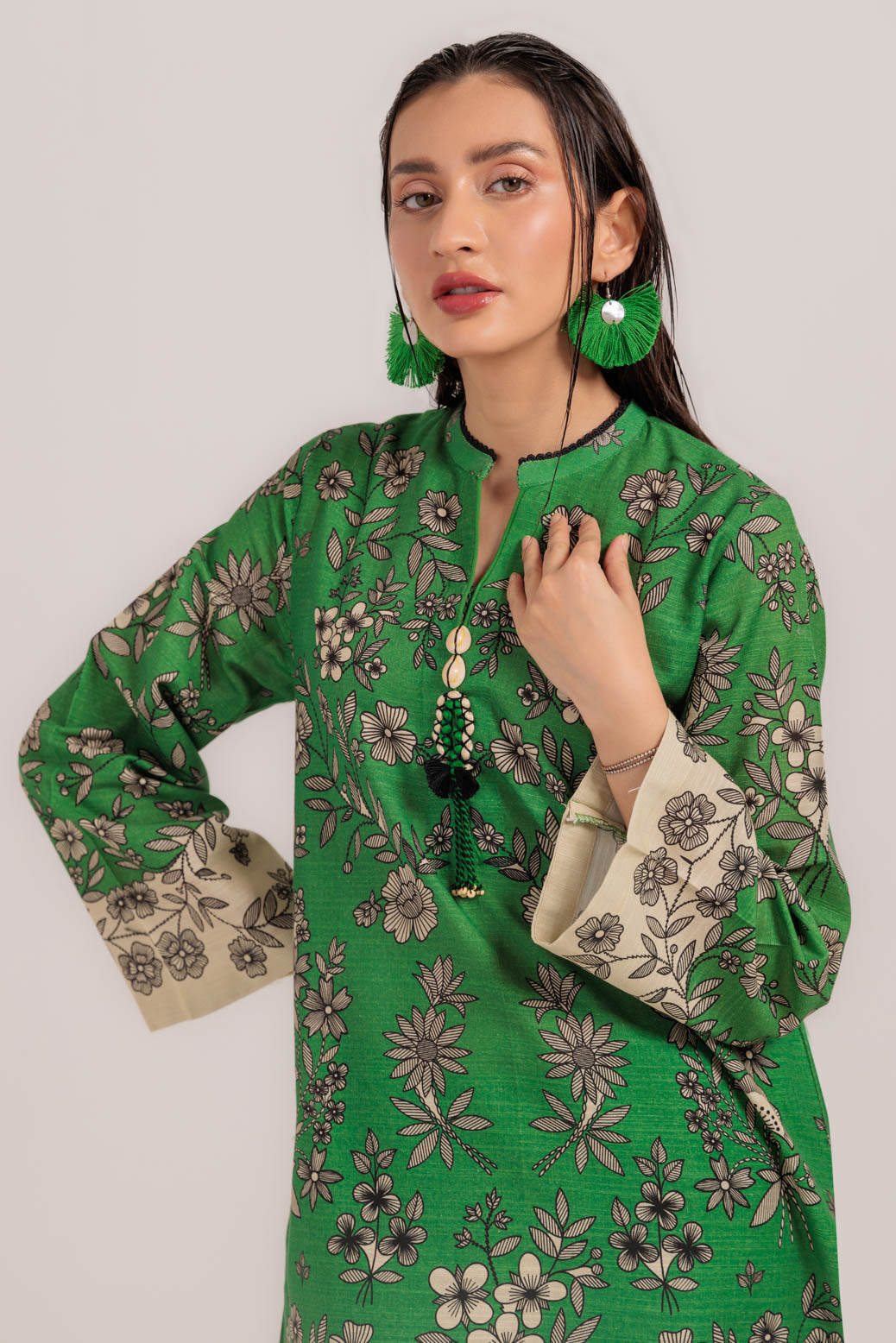 Bonanza Satrangi | Green Khaddar 2 Piece (WS6242P11) 14 Green