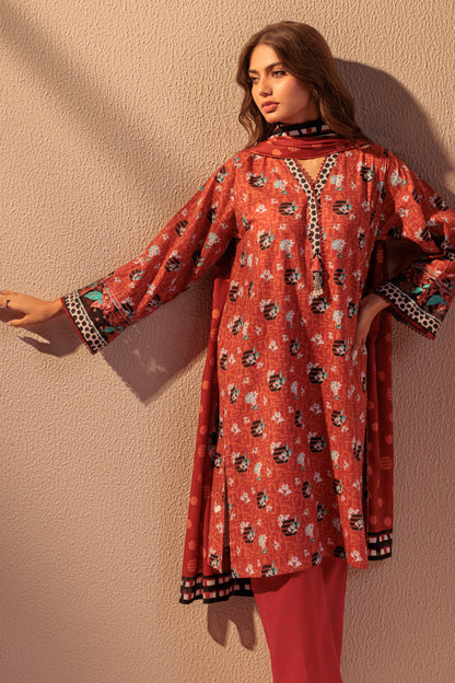 Bonanza Satrangi | Maroon Double Cotton 3 Piece (WS6243P13) 10 Maroon
