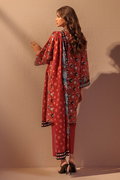 Bonanza Satrangi | Maroon Double Cotton 3 Piece (WS6243P13) 14 Maroon