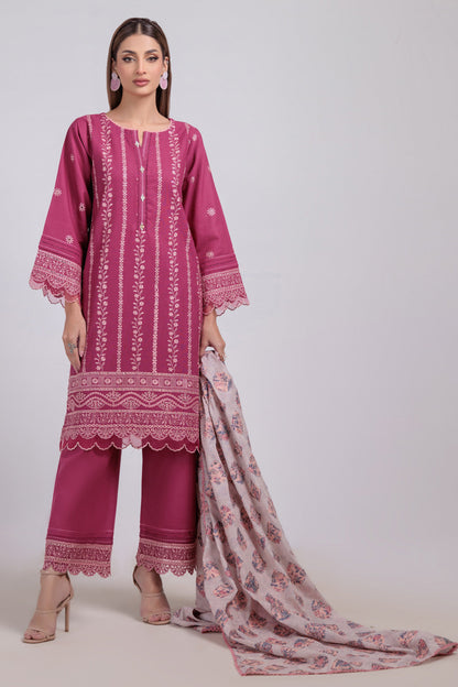 Bonanza Satrangi | Maroon Khaddar 3 Piece (WS6243P20) 8 Maroon
