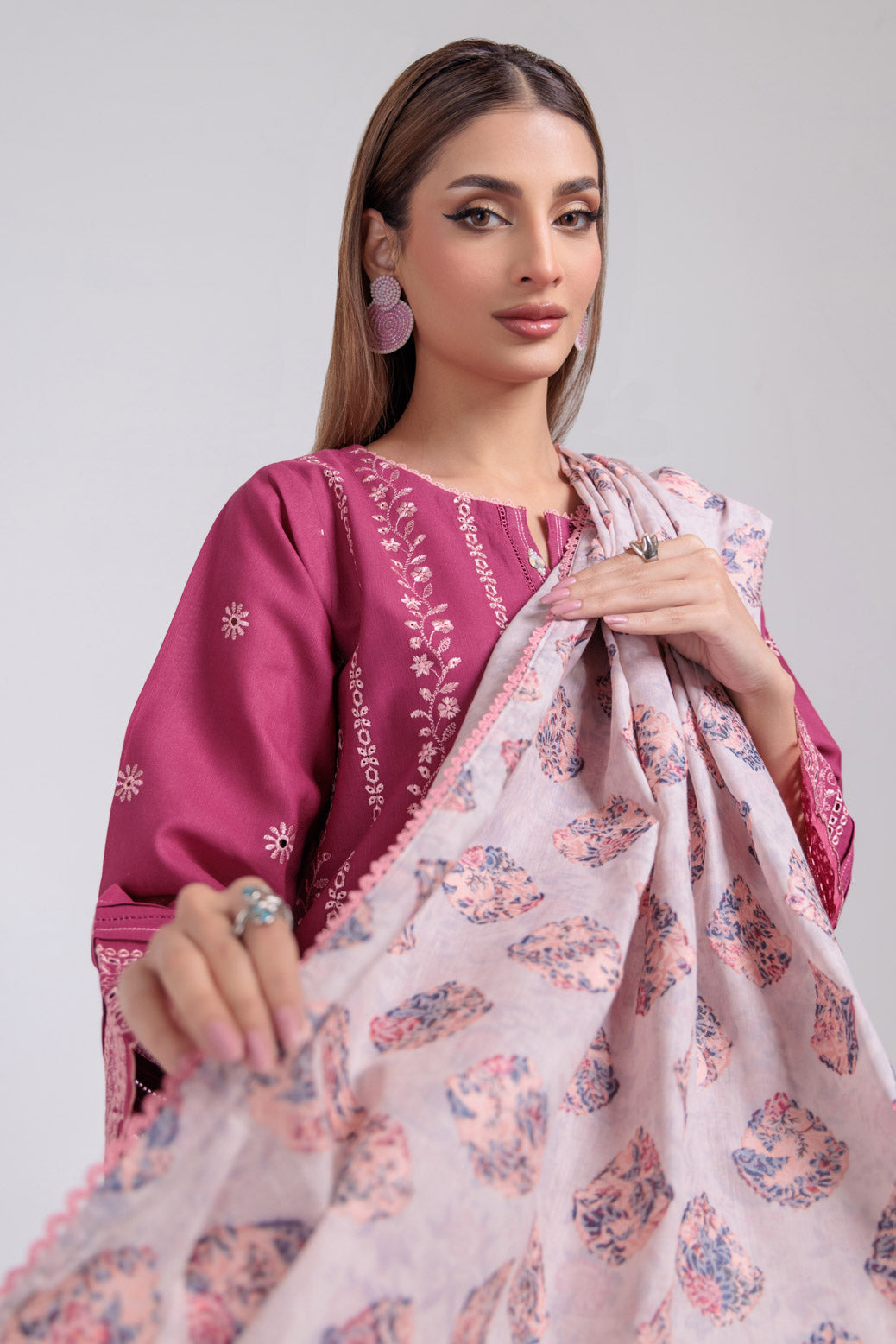 Bonanza Satrangi | Maroon Khaddar 3 Piece (WS6243P20) 12 Maroon