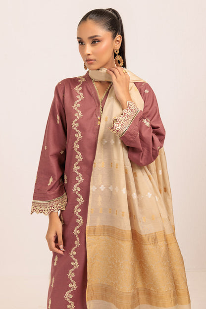 Bonanza Satrangi | Maroon Khaddar 3 Piece (WS6243P21) 14 Maroon