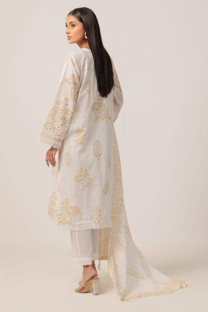 Bonanza Satrangi | O White Cambric 3 Piece (WS6243P27) 16 White