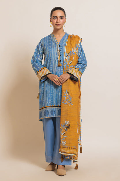 Bonanza Satrangi | Blue Cambric 3 Piece (WS6243P28) 8 Blue
