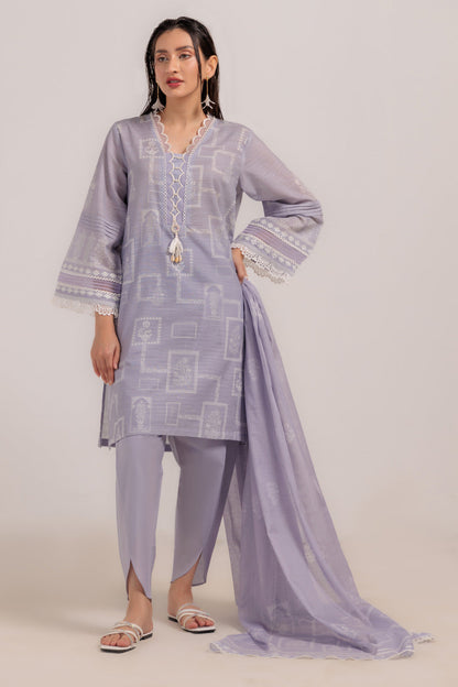 Bonanza Satrangi | Purple Cambric 3 Piece (WS6243P33) 14 Purple