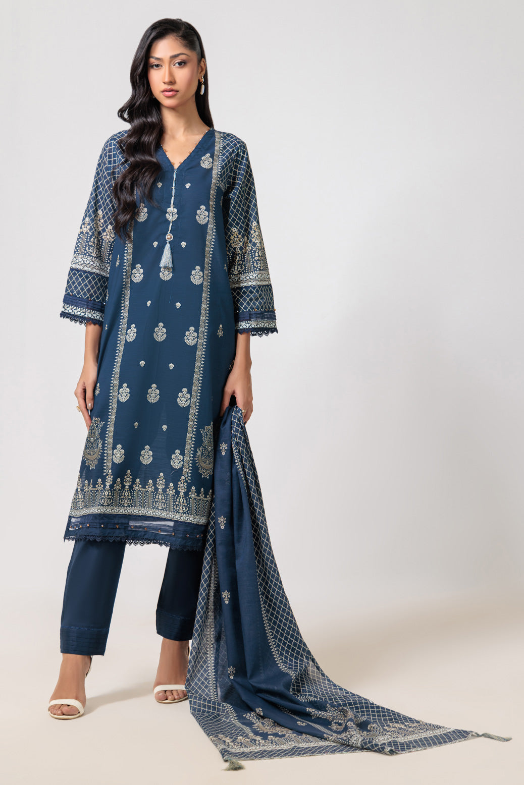 Bonanza Satrangi | Blue Cambric 3 Piece (WS6243P37) 8 Blue