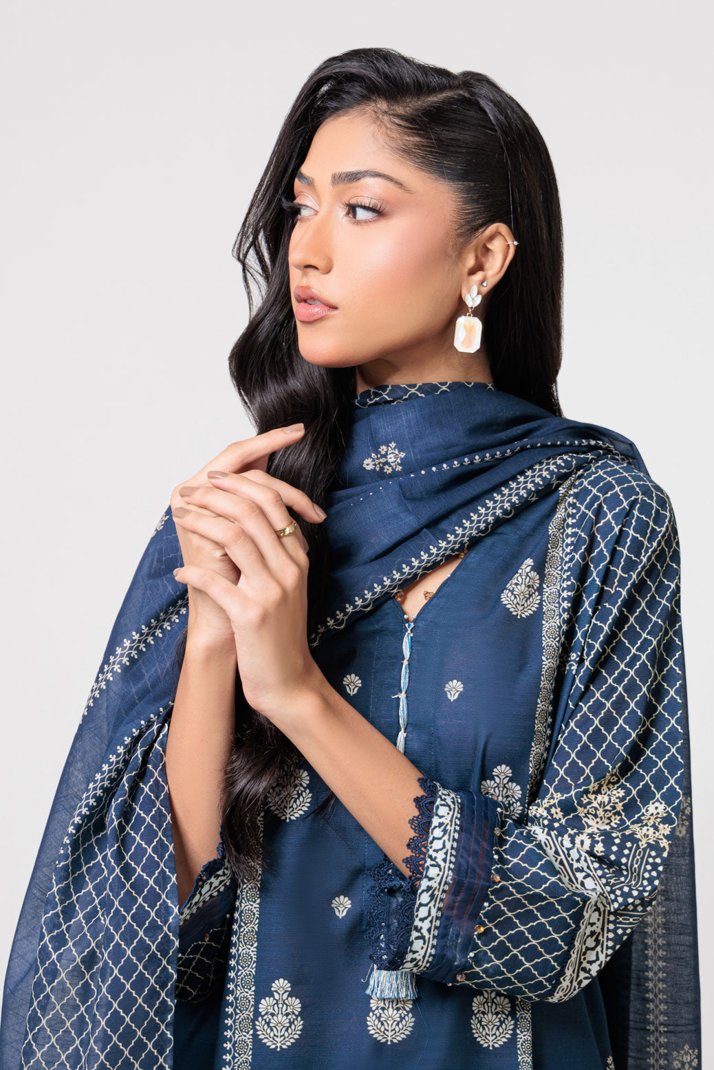 Bonanza Satrangi | Blue Cambric 3 Piece (WS6243P37) 14 Blue