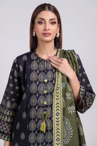 Bonanza Satrangi | Black Khaddar 3 Piece (WS6243P45) 10 Black