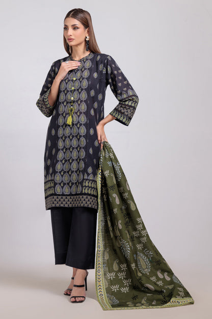 Bonanza Satrangi | Black Khaddar 3 Piece (WS6243P45) 12 Black