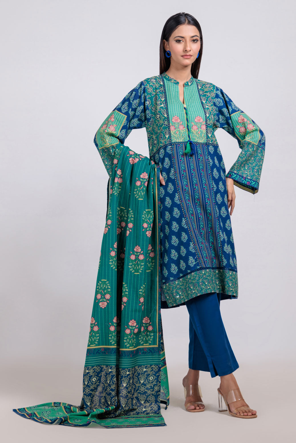 Bonanza Satrangi | Blue Khaddar 3 Piece (WS6243P47) 8 Blue