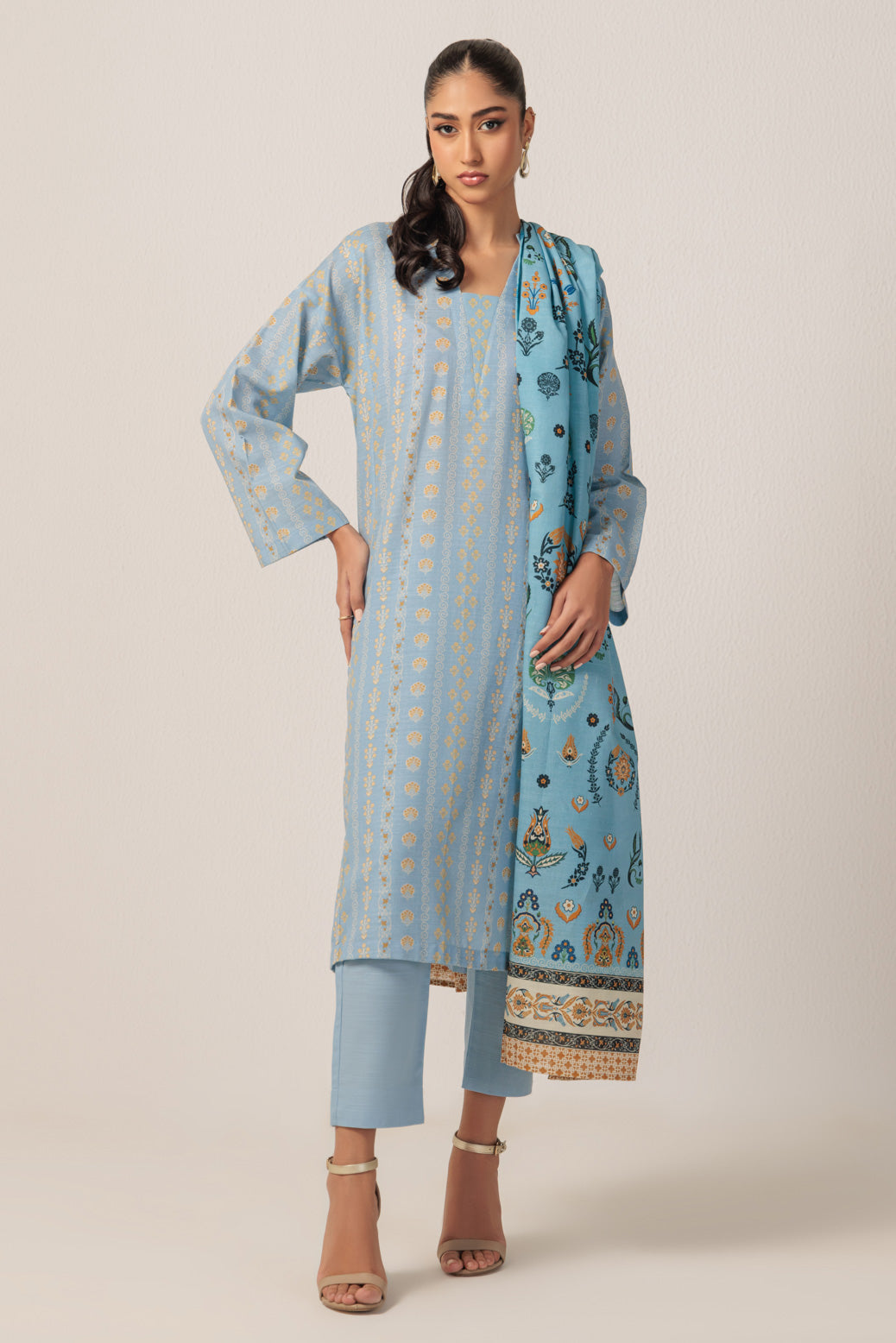 Bonanza Satrangi | Cyan Khaddar 3 Piece (WS6243P49) 8 Cyan