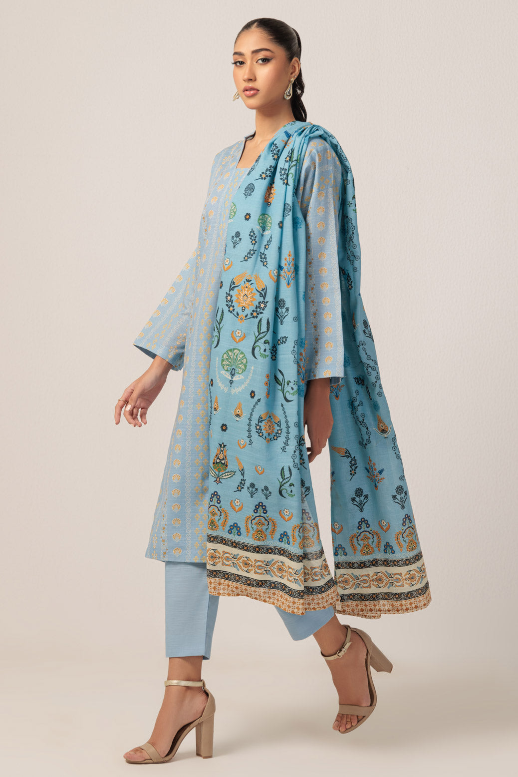 Bonanza Satrangi | Cyan Khaddar 3 Piece (WS6243P49) 10 Cyan