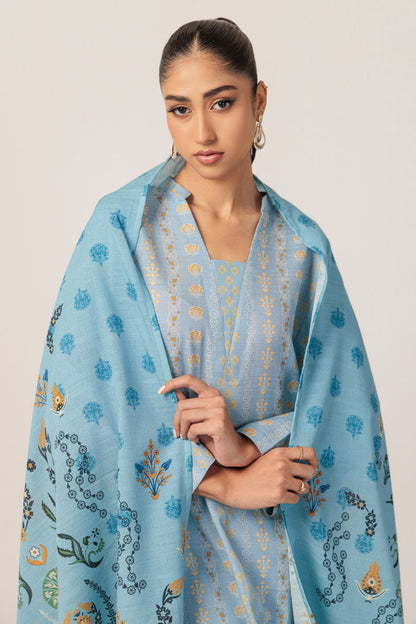 Bonanza Satrangi | Cyan Khaddar 3 Piece (WS6243P49) 14 Cyan