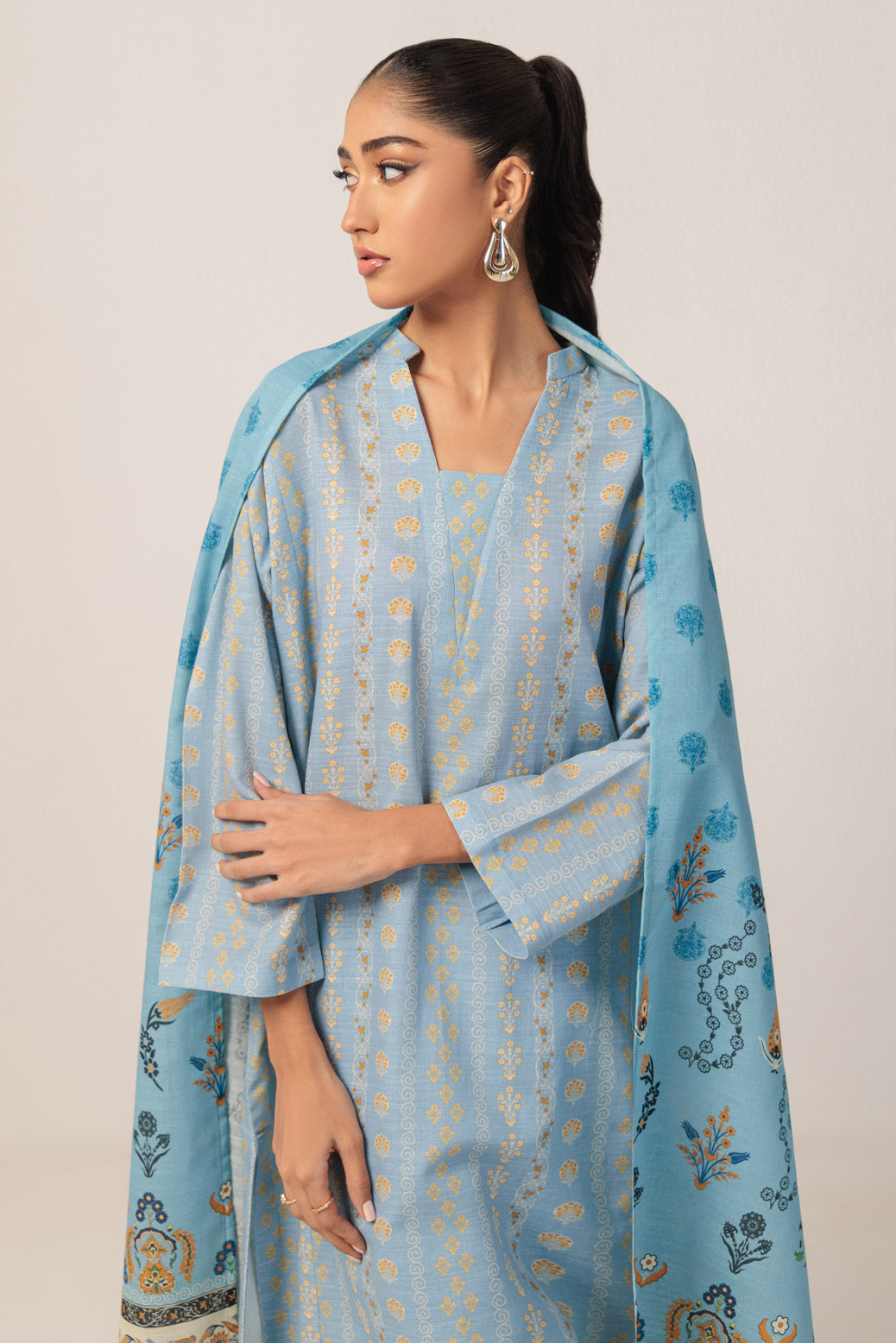 Bonanza Satrangi | Cyan Khaddar 3 Piece (WS6243P49) 16 Cyan
