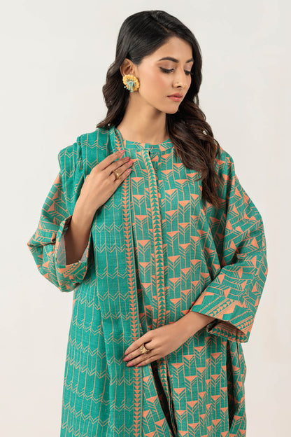 Bonanza Satrangi | Green Khaddar 3 Piece (WS6243P50) 10 Green