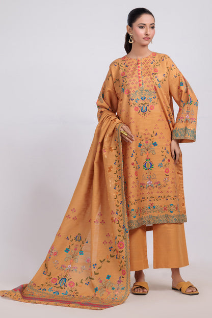 Bonanza Satrangi | Mustard Khaddar 3 Piece (WS6243P51) 14 Mustard