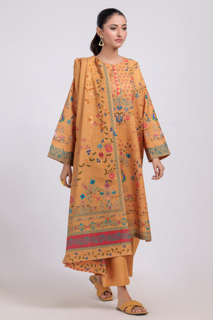 Bonanza Satrangi | Mustard Khaddar 3 Piece (WS6243P51) 8 Mustard