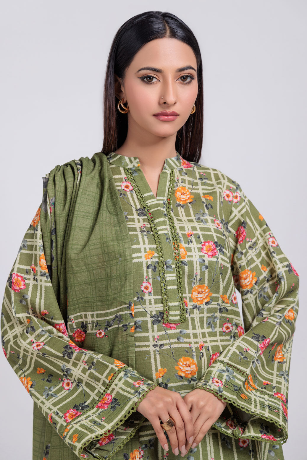 Bonanza Satrangi | Green Khaddar 3 Piece (WS6243P54) 14 Green