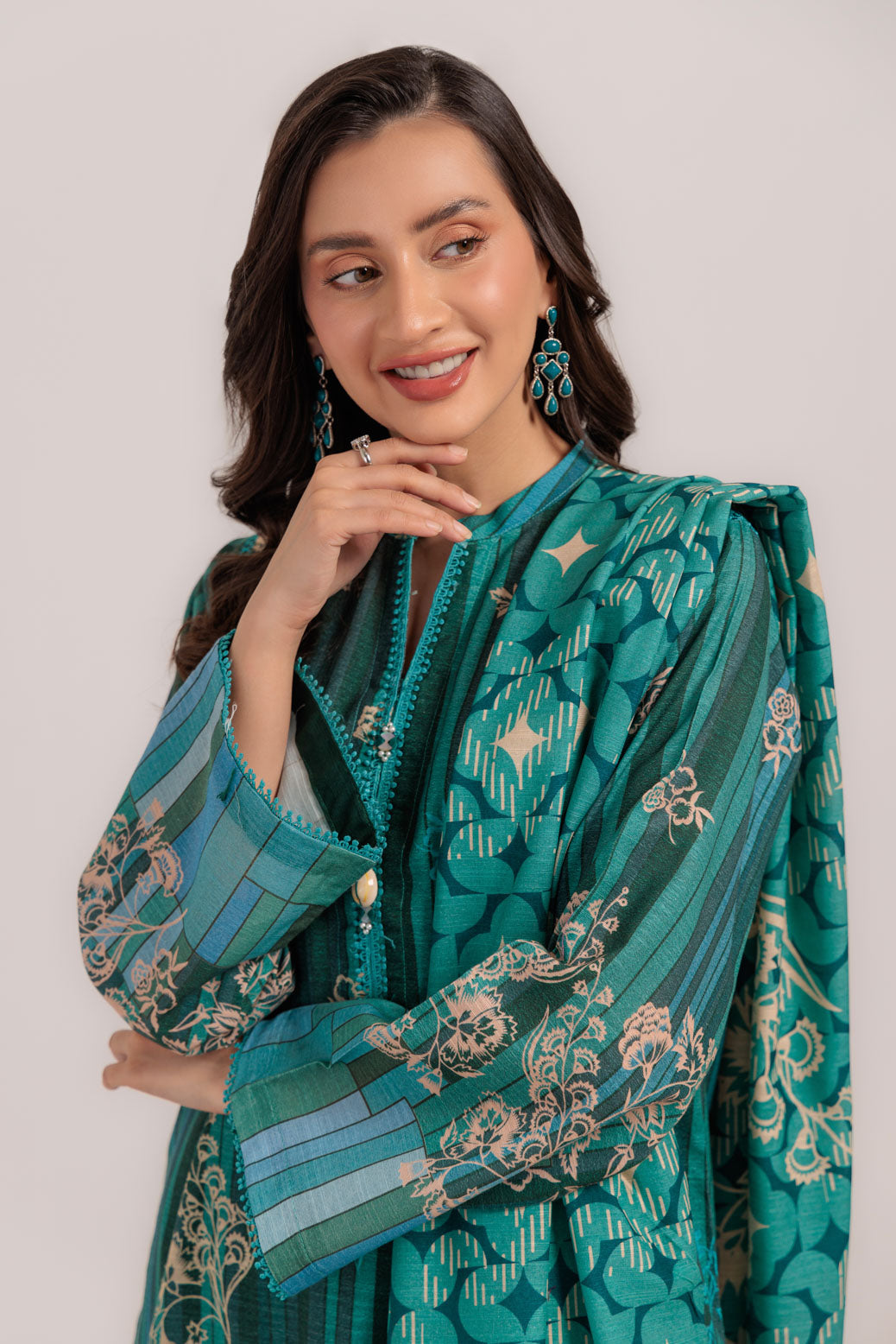 Bonanza Satrangi | Teal Khaddar 3 Piece (WS6243P55) 16 Teal