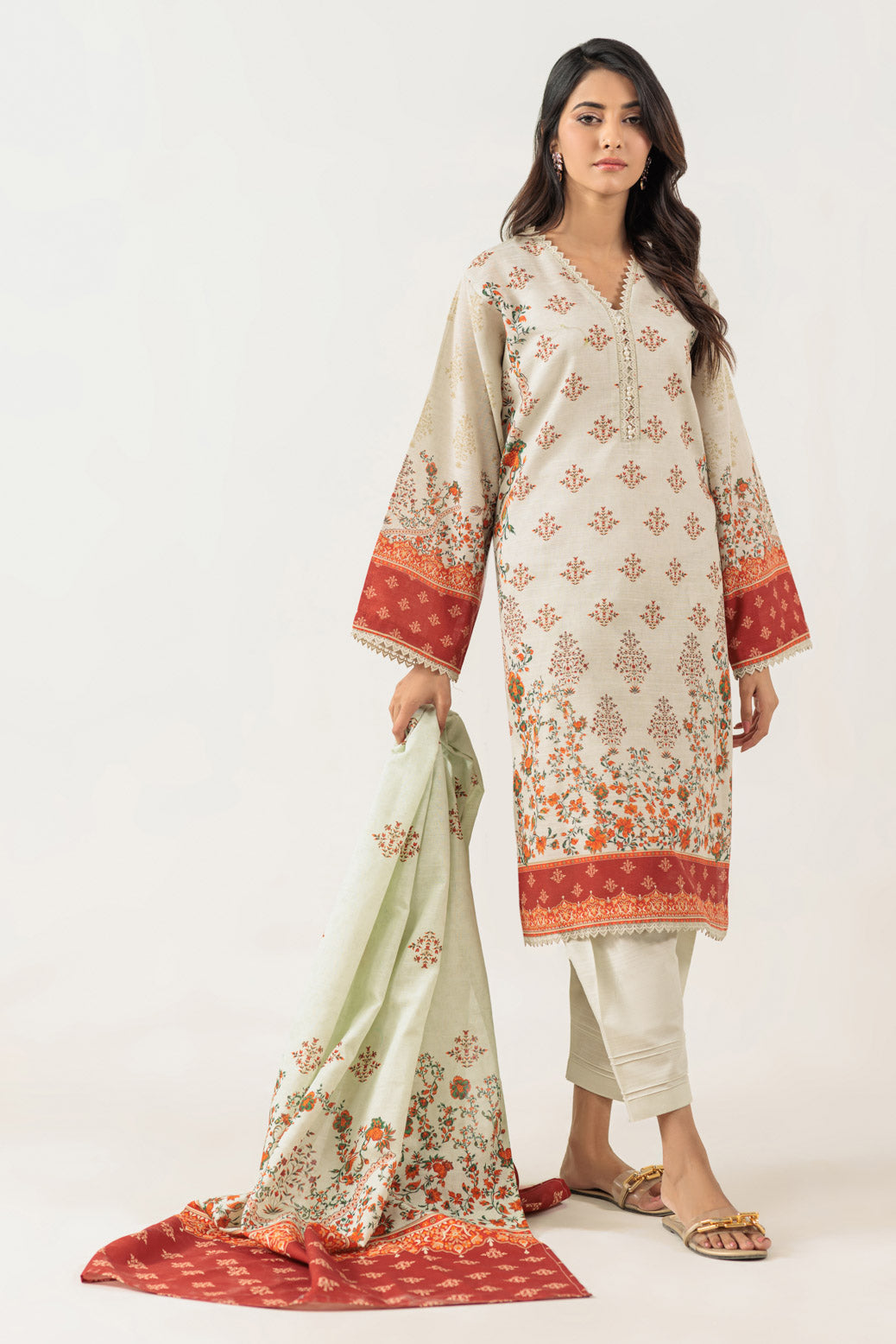 Bonanza Satrangi | Mint Khaddar 3 Piece (WS6243P57) 10 Mint