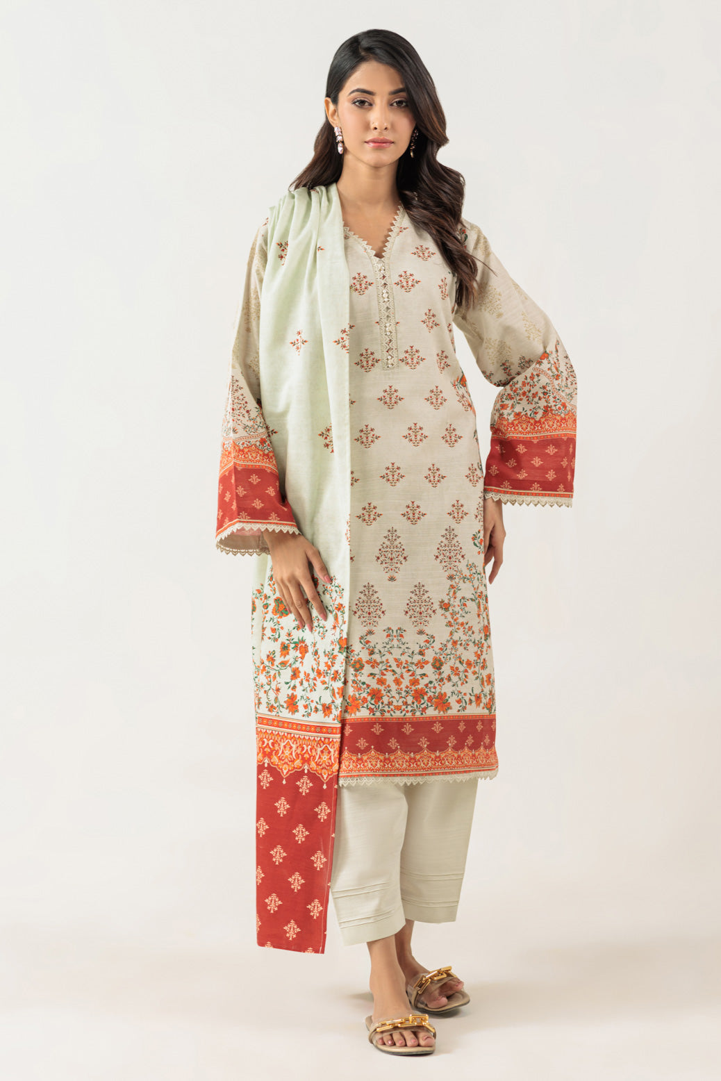 Bonanza Satrangi | Mint Khaddar 3 Piece (WS6243P57) 8 Mint