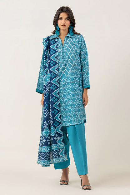 Bonanza Satrangi | Ice Blue Khaddar 3 Piece (WS6243P88) 8 Blue