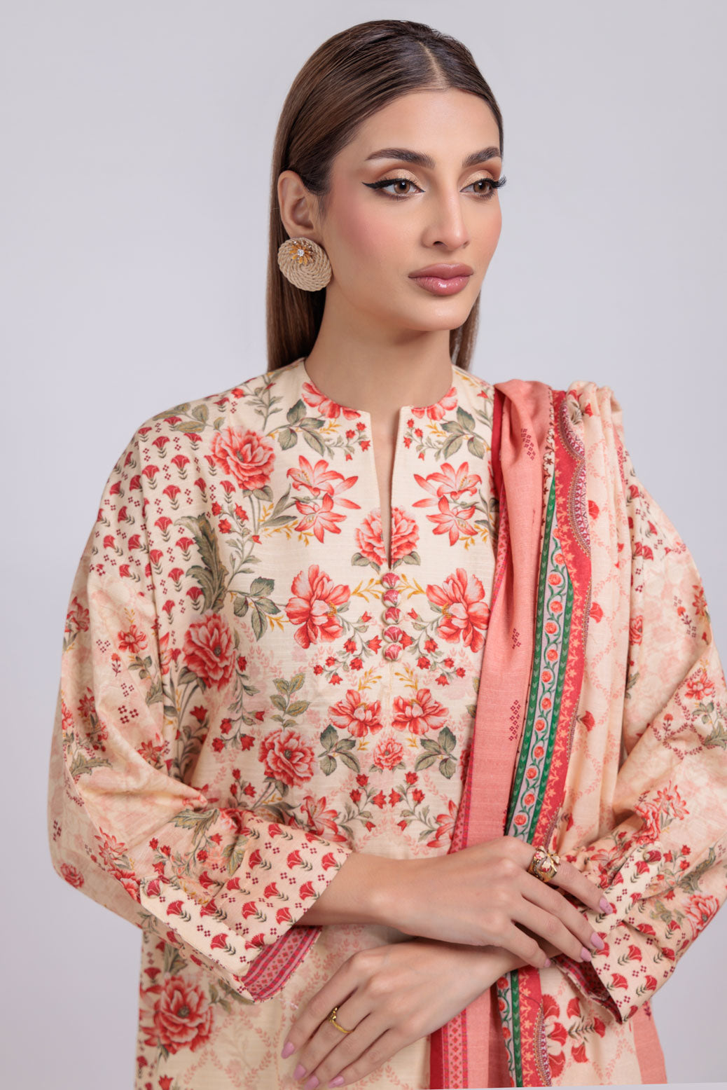 Bonanza Satrangi | Beige Khaddar 3 Piece (WS6243P89) 12 Beige