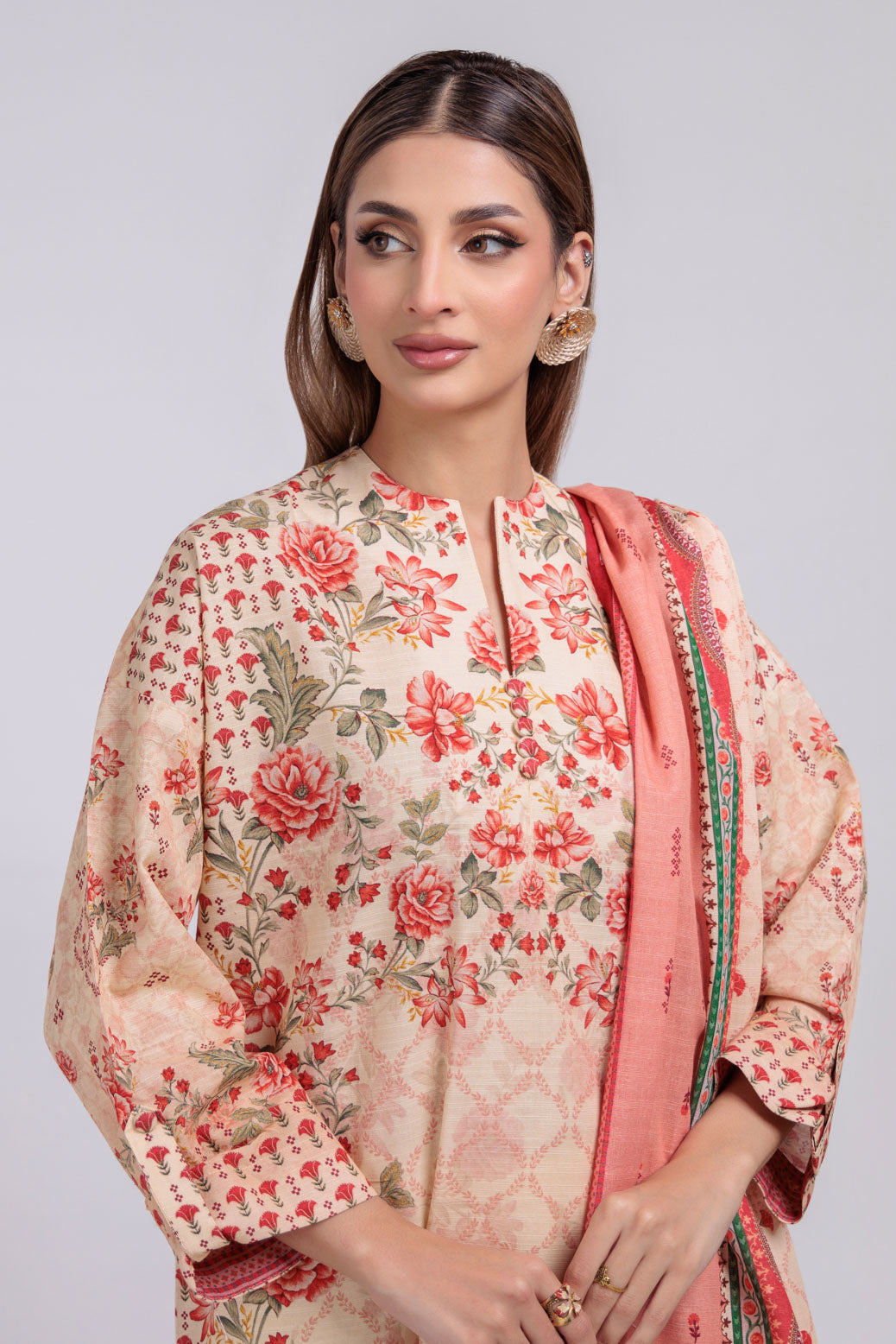 Bonanza Satrangi | Beige Khaddar 3 Piece (WS6243P89) 10 Beige