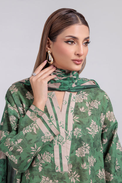 Bonanza Satrangi | Green Khaddar 3 Piece (WS6243P90) 10 Green
