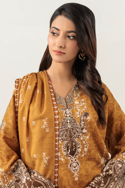 Bonanza Satrangi | Mustard Khaddar 3 Piece (WS6243P96) 12 Mustard
