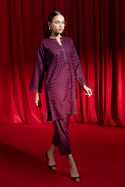 Bonanza Satrangi | Purple Jacquard 2 Piece (WS7242P01) 8 Purple