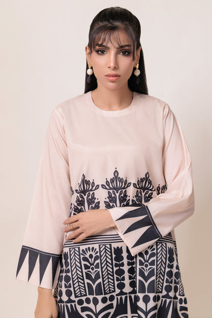 Bonanza Satrangi | Beige Poly Crepe 2 Piece (WS7242P07) 12 Beige
