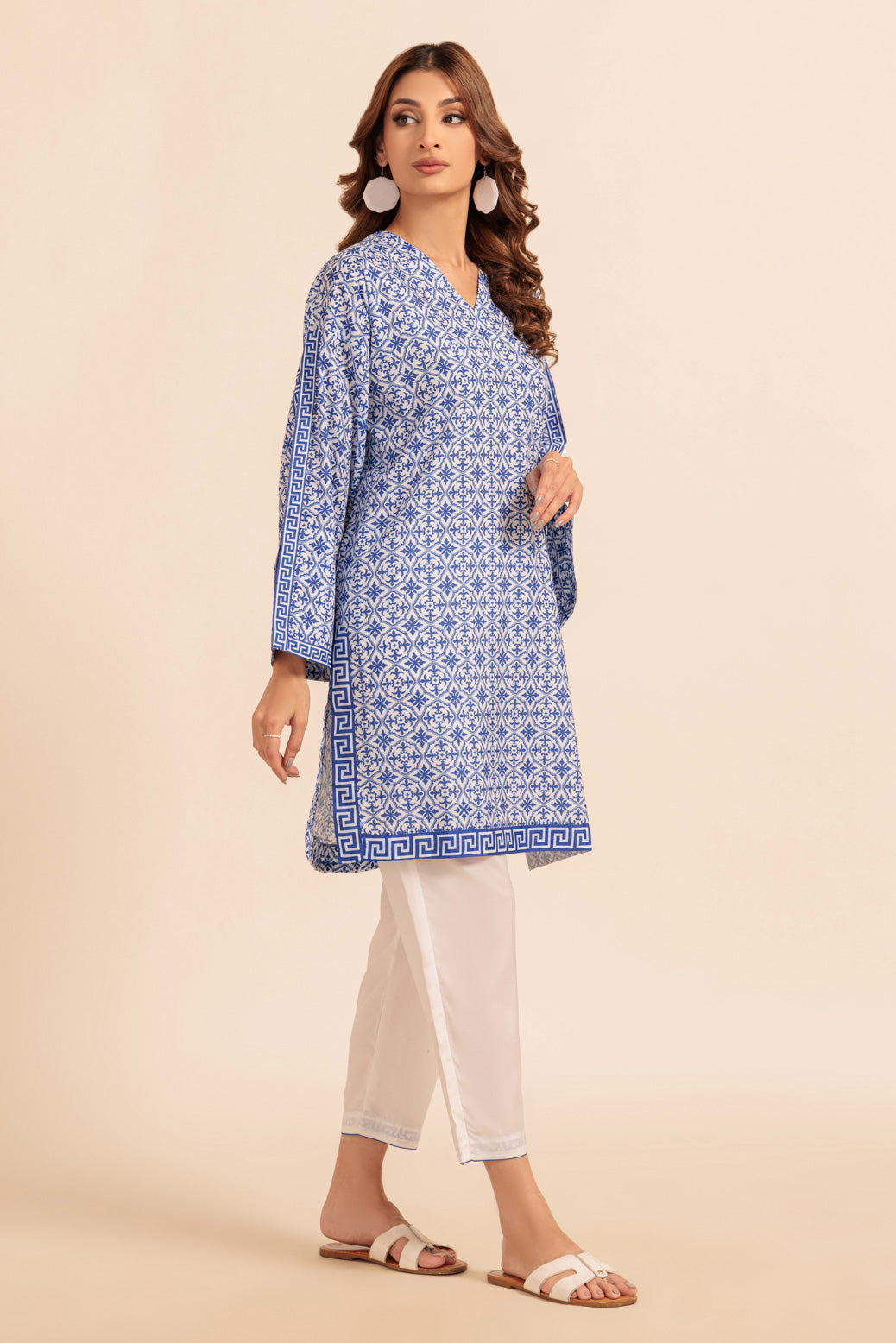 Bonanza Satrangi | Blue Poly Crepe 2 Piece (WS7242P09) 10 Blue