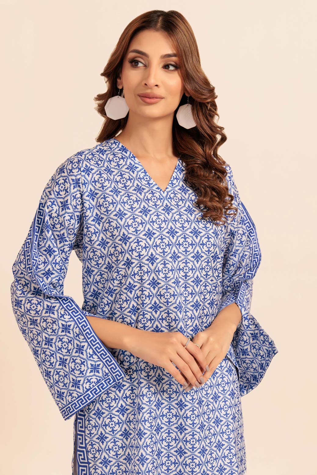 Bonanza Satrangi | Blue Poly Crepe 2 Piece (WS7242P09) 12 Blue