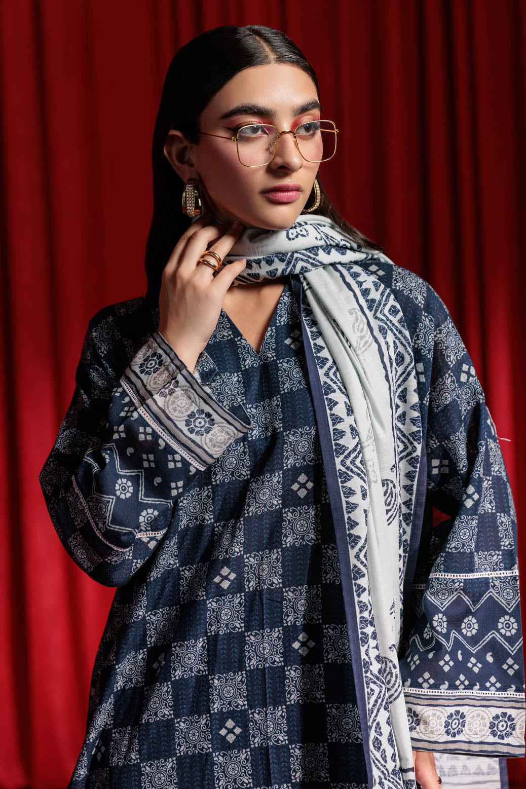 Bonanza Satrangi | Blue Khaddar 3 Piece (WS7243P07) 10 Blue
