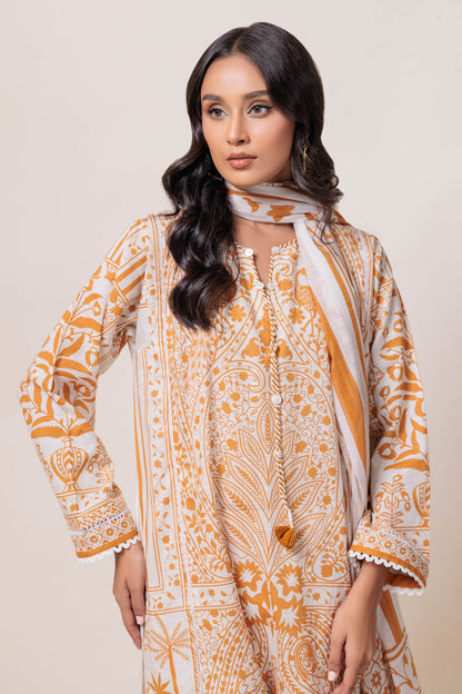 Bonanza Satrangi | White Cambric 3 Piece (WS7243P11) 14 White
