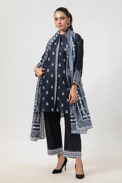 Bonanza Satrangi | Black Cambric 3 Piece (WS7243P12) 12 Black